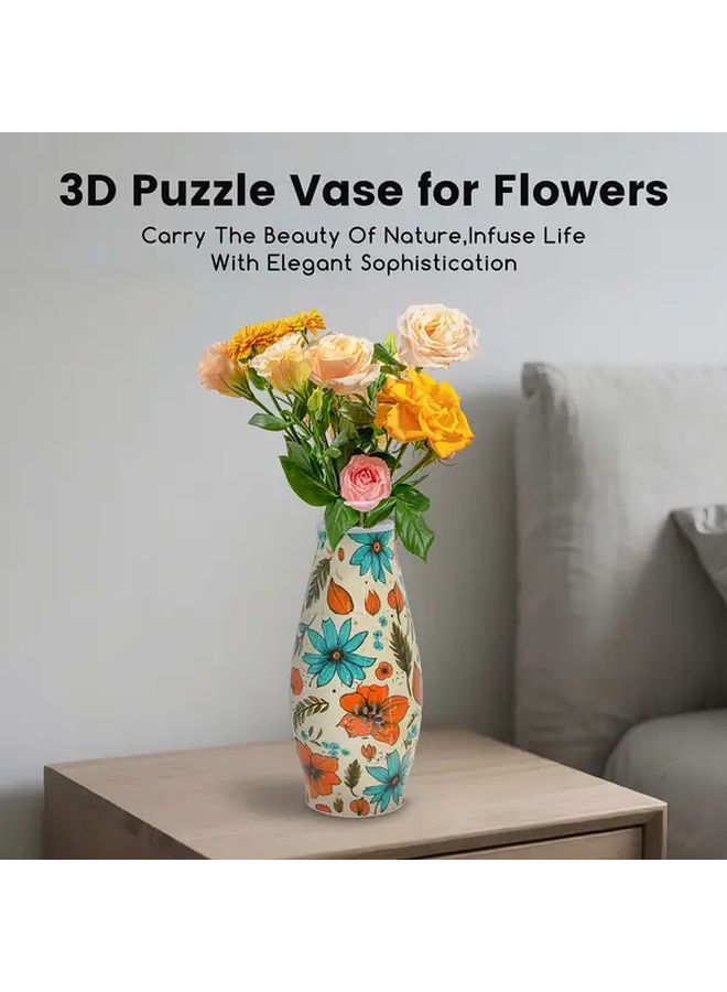 SH1718 Peony 3D Flower Vase Puzzle 152 Pieces Home Decor Gift - Image 4